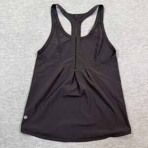 Lululemon‎ Tank Top Shirt S/M Adult Black Racerback Sleeveless Athletic Women